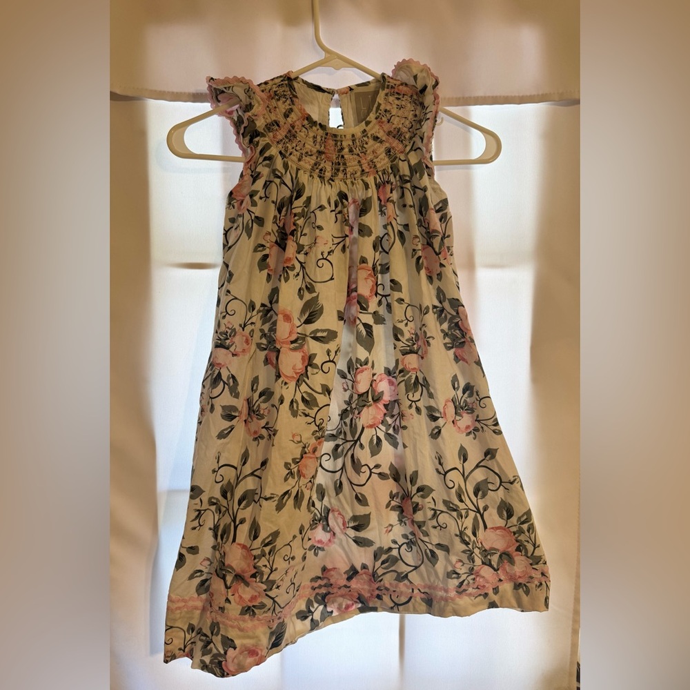 Lil Cactus Floral Dress with Pink and Green Accents